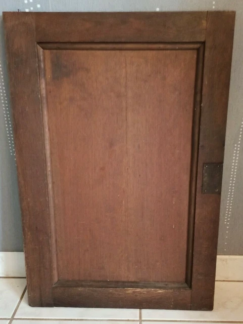 26" Antique French Architectural Panel Door Oak Wood Carved Salvage 4