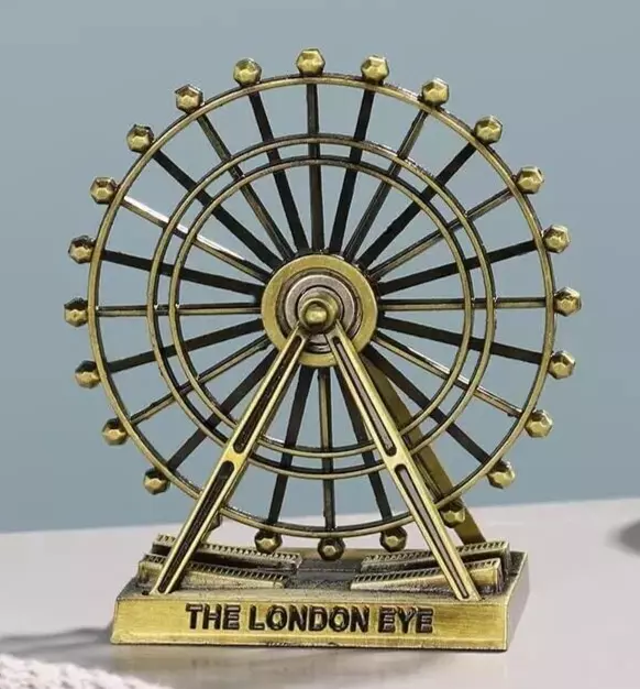 Retro London Eye Creative Metal Noria Mesa Artesanía Mediana (6x4x9,5 cm)