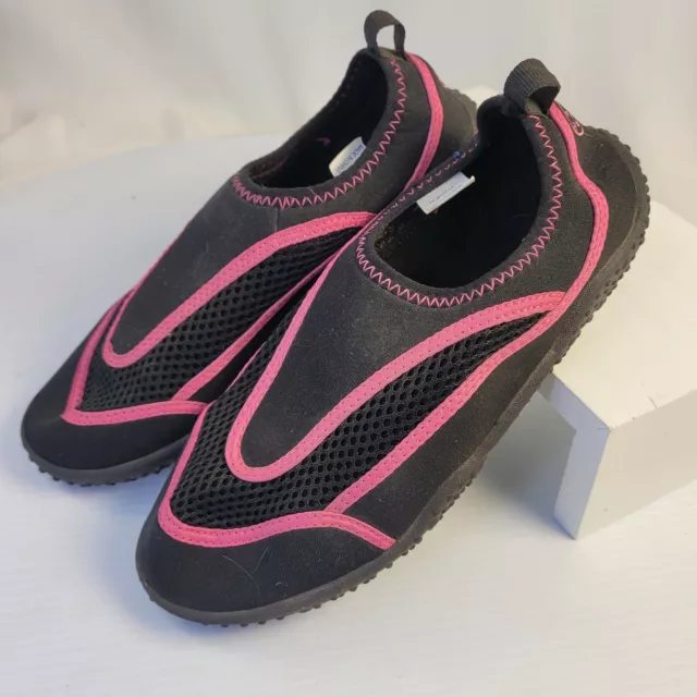 Maui and Sons Shoes Water Size 4 Black/Pink MSDA-3205PK