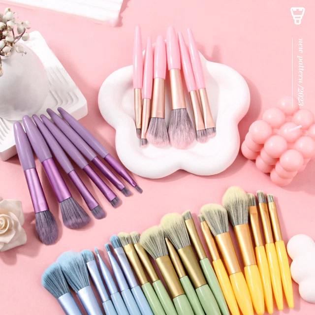 Set Di Pennelli Per Trucco Kabuki Da 6 Pezzi Ombretto Fard Cipria Fondotinta A