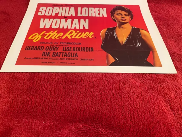 Pad13) Filmwerbung 12X9" Sophia Loren & Gerard Oury In Frau Des Flusses
