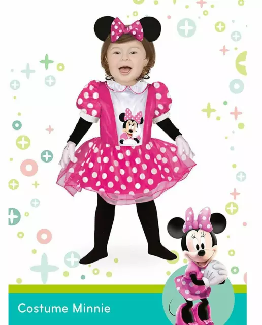 COSTUME ABITO CARNEVALE Disney Minnie Baby Tg. 18-24 Mesi Rosa Con  Accessori EUR 29,90 - PicClick IT