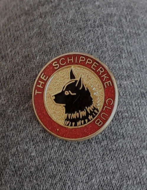 The Schipperke Club Dog Enamel Metal Badge