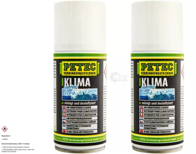 2x Petec Klima Ocean Fresh & Clean 150 ML Reinigung Desinfektion