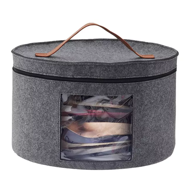 Travel Hat Case Round Hat Boxes with Lids Hat Holder Box Stuffed