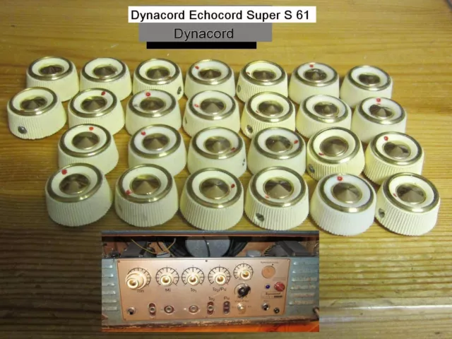 Dynacord Echocord S61, Bedienknöpfe, neu gefertigt