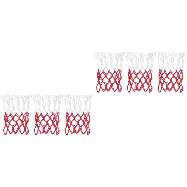 6 stücke professionelle polyester geflochten multicolor basketball net für