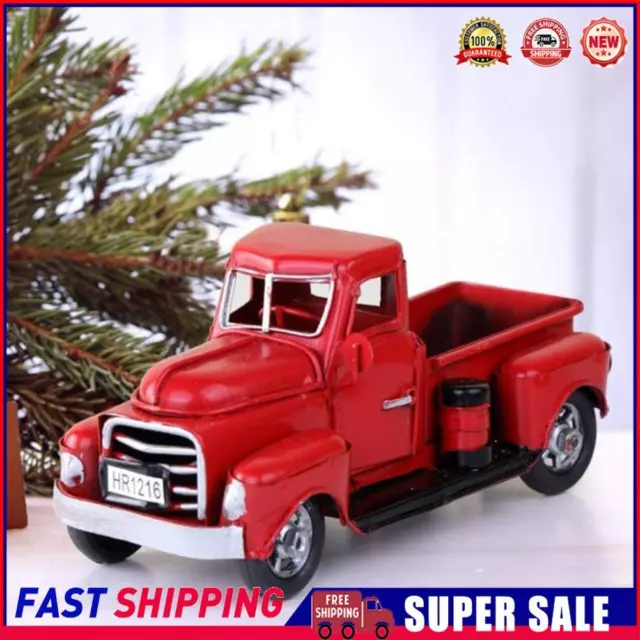 Big Trucks Model Collectable Red Xmas Car Decor for Kids (with Christmas Tree)