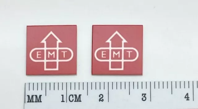 EMT Mini - Turntable Badge Custom Made Aluminum Studio Barco 12mm x 12mm TINY!