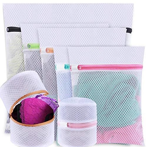 Set Of 7 Mesh Laundry Bags For Sweaterblousehosierybrasetc. Premium Wash Laundry