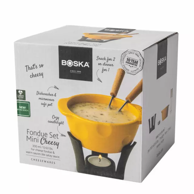 Boska Fondue Set Mini Cheesy, Pot à fondue avec support et 2 fourchettes, 300... 3