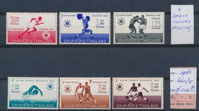 LR25750 Thailand 1966 asian games fine lot MNH cv 116,9 EUR