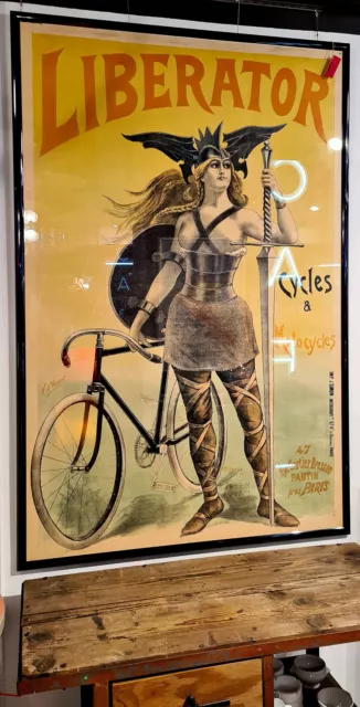 Original Werbeplakat Poster LIBERATOR Cycles & Motocycles Paleologu PAL  um 1900