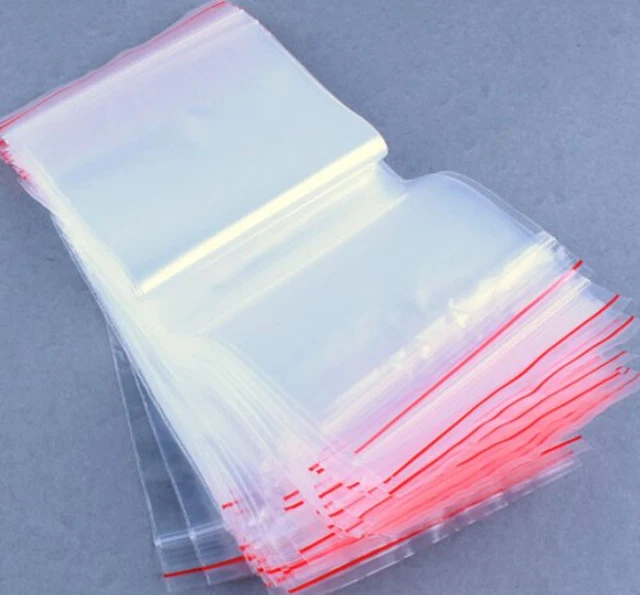 Sacchetti 6X 9 CM"" Trasparenti 2MIL Sacchetti POLI RICHIUDIBILI Plastica Small Baggi ZR