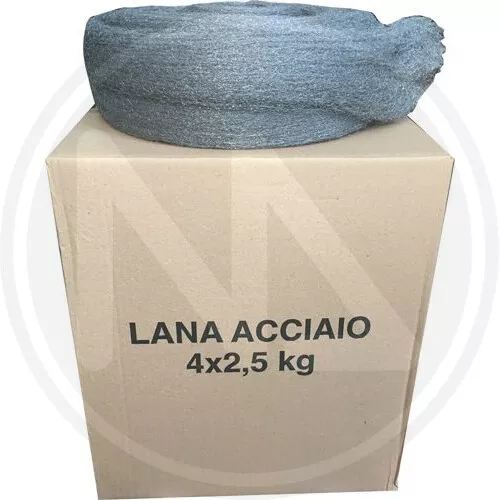 4 BOBINE DA 2,5 KG LANA DI ACCIAIO grana fine