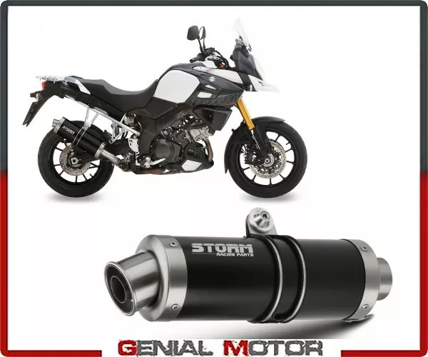 Echappement Storm by Mivv Oval Nero Acier Suzuki Dl V-strom 1000 2014 > 2016