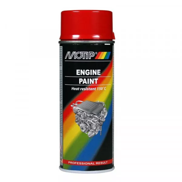 Bombe de peinture moteur - rouge volvo - Motip