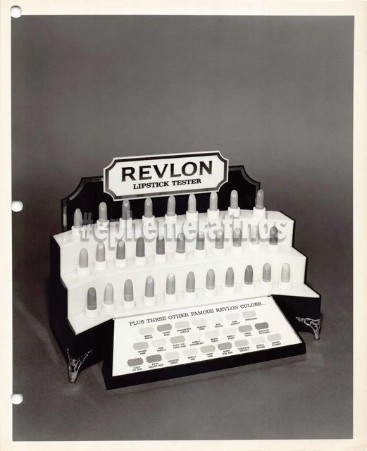 Revlon Fashion Lipsticks Vintage Store Counter Display Advertising Photo