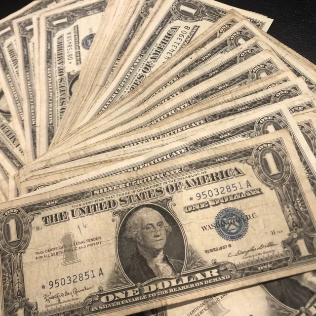 1957 One Dollar ($1) Star Note - Clean Silver Certificate Bill