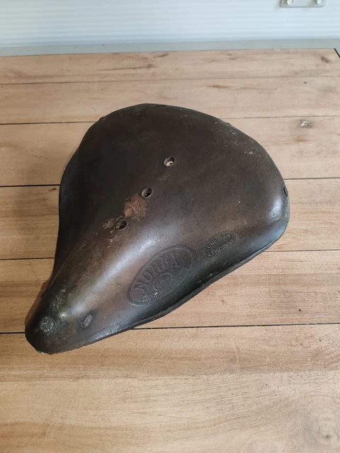 Selle cuir NOREX Velo vintage single speed cyclotourisme