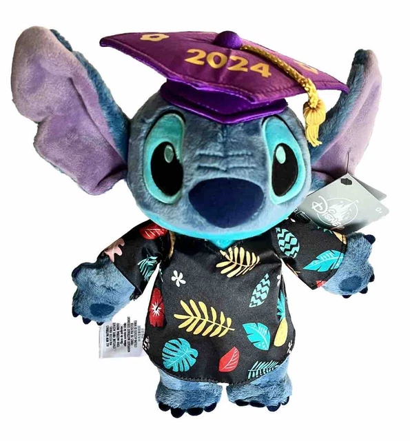2024 DISNEY PARKS 2024 Stitch Graduation Plush 12 1/2” NEW W/ TAG 32