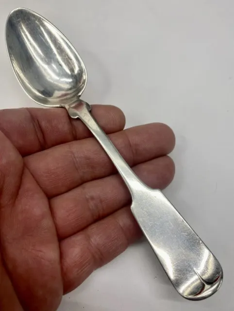 Antique San Francisco CA William Lawler Solid Coin Silver Teaspoon Spoon 6.25”