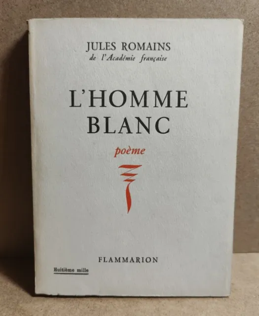 Buch - Jules Romains - l'homme blanc -  1937 - handsigniert mit Widmung