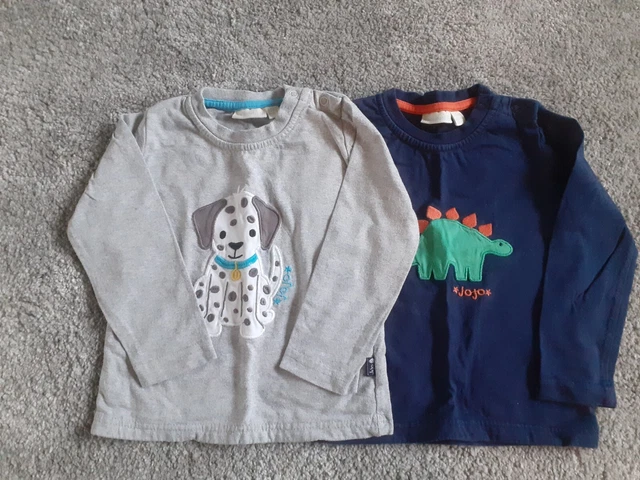 2x JoJo Maman Bebe Boys Long Sleeve Tops 12-18 months