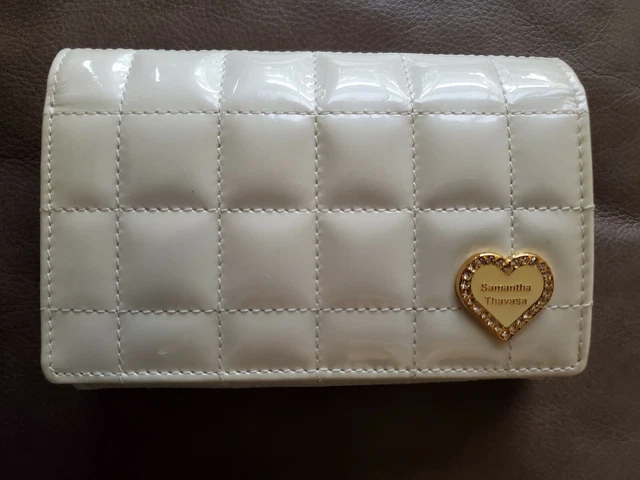 Samantha Thavasa 2-Fold Wallet Ivory Plain Quilted Ladies Petit Choice NEW