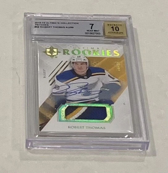 Robert Thomas BGS 7 NM-MT W/ 10 AU Signed Ultimate Rookies 4 Color Patch Card/99