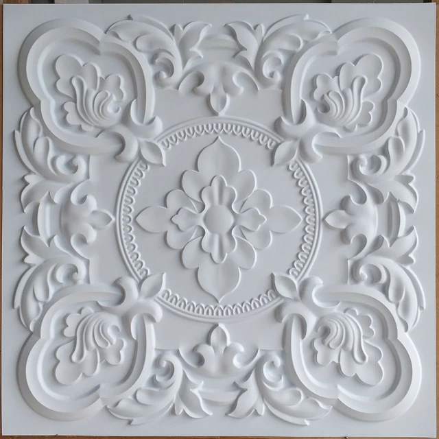 Ceiling tiles Faux tin white matt decor Barber saloon wall panel PL30 10pcs/lot