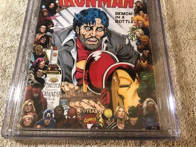 Invincible IRON MAN 1 CGC SS 9.8 Issue 128 Demon in a Bottle Original art Sketch 3