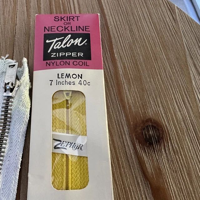Vintage Lot of 4 Zippers Talon Metal Nylon 2