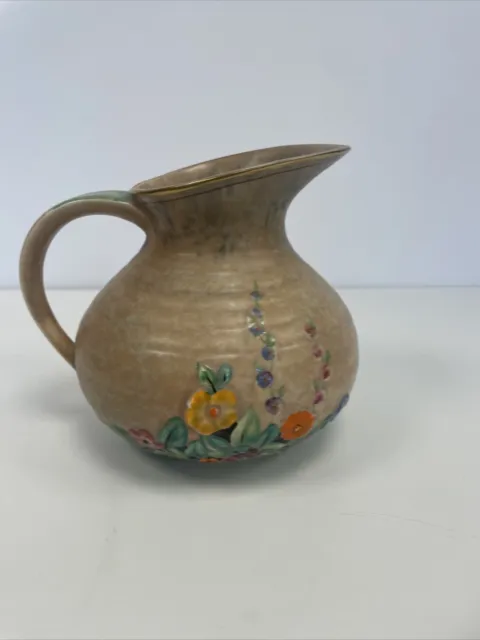 Art Deco Crown Devon Floral Jug 3