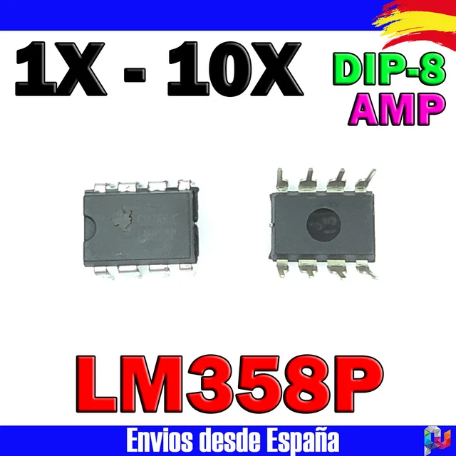 20 Pièces Amplificateurs Opérationnels LM358P DIP-8 - Double Op Amp Pour Circuits Électroniques