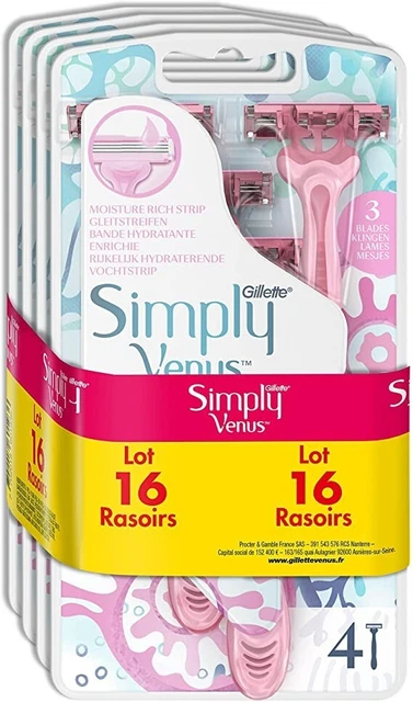 Lot de 16 rasoirs GILLETTE Simply Venus 3 lames