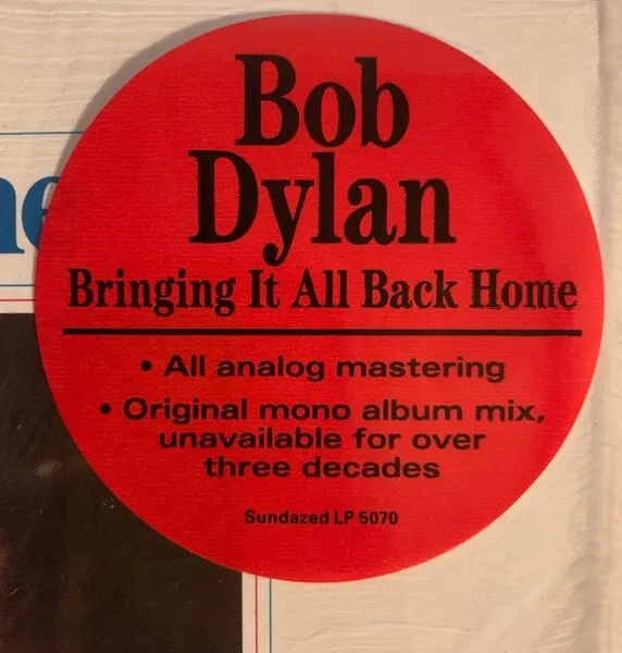 BOB DYLAN:BRINGING IT ALL BACK HOME (2012 REISH IN 180g MONO VINYL/ANALOGUE MAST