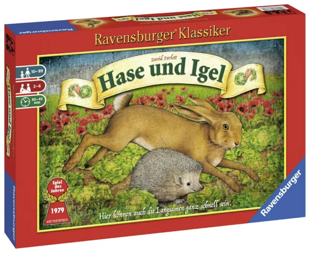 Ravensburger Familienspiel Klassiker Wettlaufspiel Hase und Igel 26028