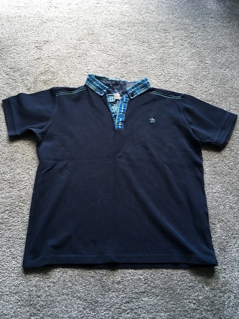 Boys Penguin Navy Polo Shirt Top Age 10-11 Years