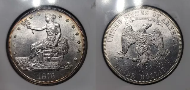 1876 CC Silver Trade Dollar $1 NGC MS 62