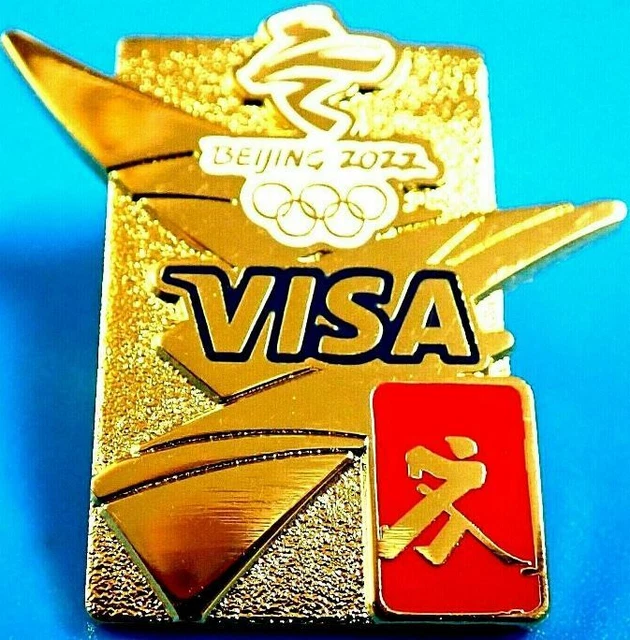 BEAUTIFUL 2022 BEIJING VISA Ice Hockey Games Mark Sponsor Pin 2024