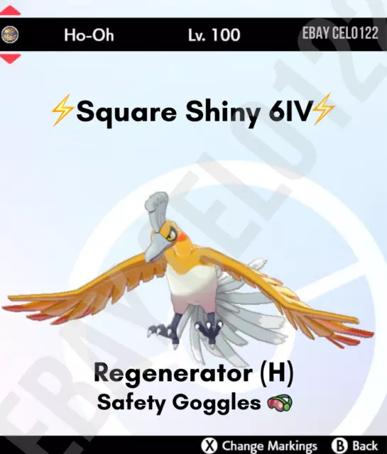 250 - The Rainbow Pokemon - Ho-oh (Shiny) — Weasyl