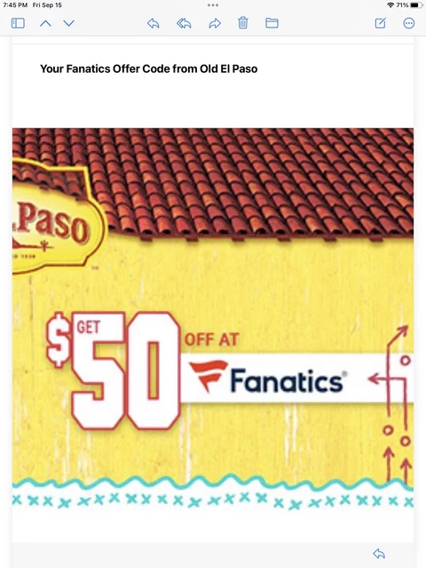 Fanatics coupon exp 1/15/2024