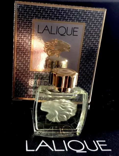 Botella de perfume en miniatura Lalique con caja original