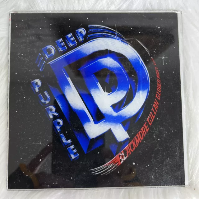 Vintage 80s Rock Band Deep Purple Carnival Glass Mirror Prize 6”x6”