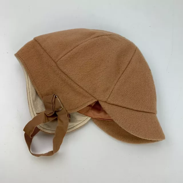 Marroncino 100% Lana Vintage Bambini Sfera Cappello Aderente Uno Misura Inverno