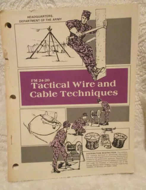 Tatical Wire & Cable Techniques~FM 24-20~U.S. Dept. Army~1985