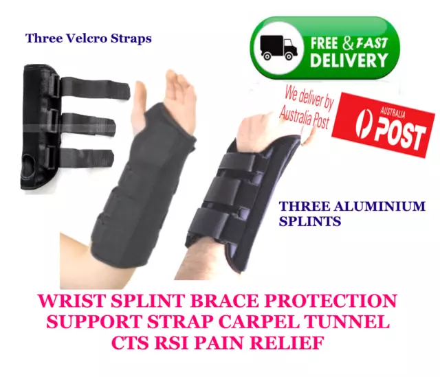 Wrist Splint Brace Protection Support Strap Carpel Tunnel CTS RSI Pain Relief