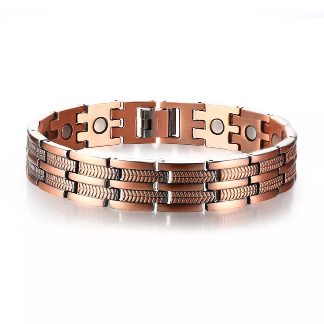 Pure Copper Magnetic Therapy Bracelet for Arthritis Pain Relief - Women and Men 2