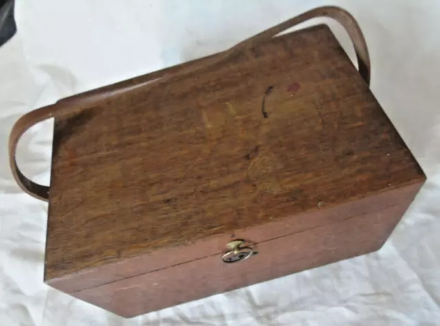 Ancien coffret en bois courrier, correspondance, avec casier, 2 niveaux bel état